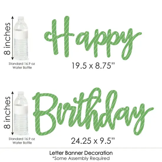 Big Dot of Happiness Kentucky Horse Derby - Horse Race Birthday Party Letter Banner Decoration - 36 Banner Cutouts and Happy Birthday Banner Letters {7}