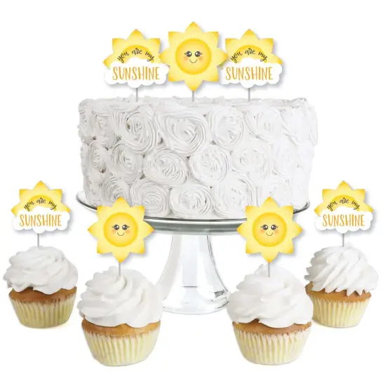 Big Dot of Happiness You Are My Sunshine - Dessert Cupcake Toppers - Baby Shower or Birthday Party Clear Treat Picks - Set of 24 {1}