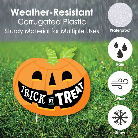 Big Dot of Happiness Jack-O'-Lantern Halloween - Black Cat Ghost Skull & Witch Hat Lawn Decor - Outdoor Kids Halloween Party Yard Decorations - 10 Pc {6}