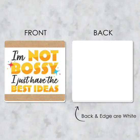 Big Dot of Happiness Happy Boss's Day - Funny Best Boss Ever Decorations - Drink Coasters - Set of 6 {7}