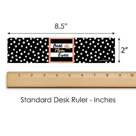 Big Dot of Happiness Best Mom Ever - Mother's Day Water Bottle Sticker Labels - Set of 20 {6}