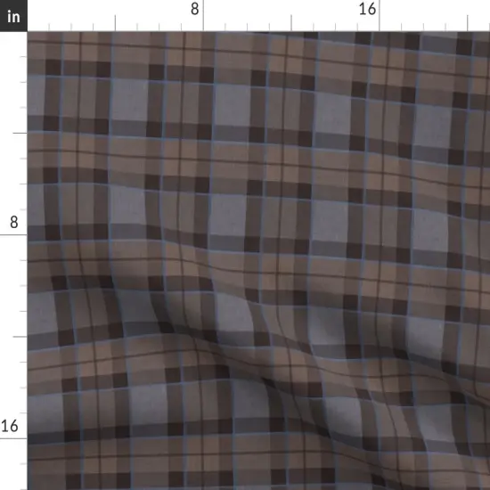 Various Fabrics by the Yard or Fat Quarter Fraser Plaid Scotland Clan Tartan Traditional Classic Blue Gray Custom Printed Fabric by Spoonflower {2}
