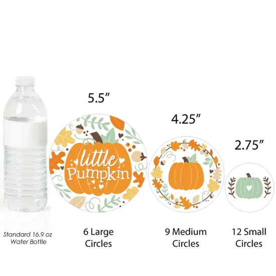 Big Dot of Happiness Little Pumpkin - Fall Birthday Party or Baby Shower Giant Circle Confetti - Party Decorations - Large Confetti 27 Count {4}