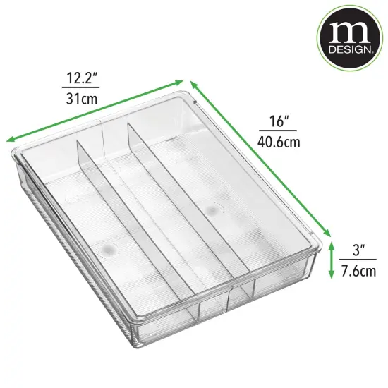 mDesign Plastic Adjustable/Expandable Drawer Storage Organizer {2}