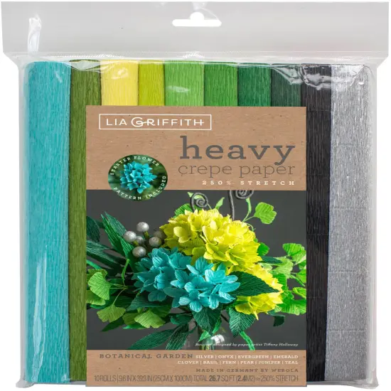 Lia Griffith Heavy Crepe Paper 10/Pkg-Botanical Garden {1}