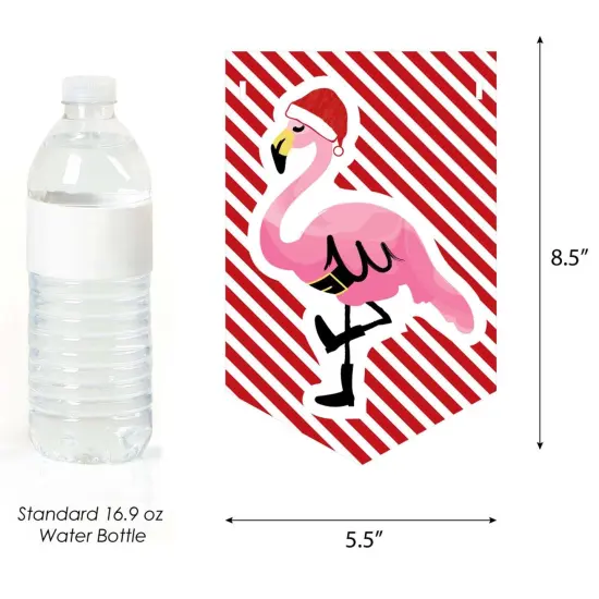 Big Dot of Happiness Flamingle Bells - Party Bunting Banner - Tropical Flamingo Christmas Party Decorations - Let's Flamingle and Jingle {3}