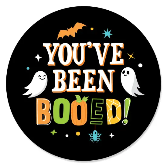 Big Dot of Happiness You've Been Booed - Ghost Halloween Party Circle Sticker Labels - 24 Count {1}