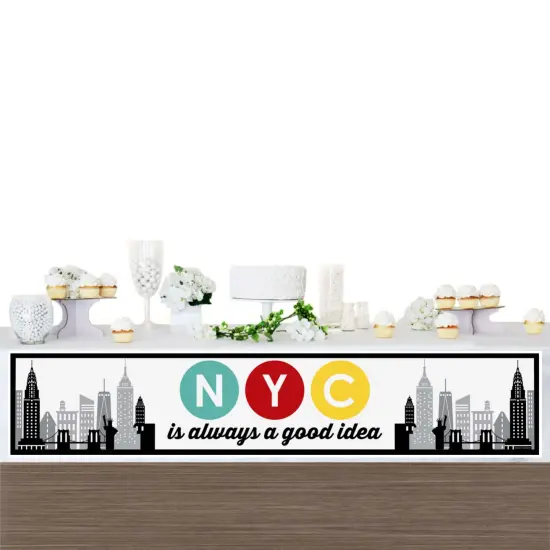 Big Dot of Happiness NYC Cityscape - New York City Party Decorations Party Banner {4}