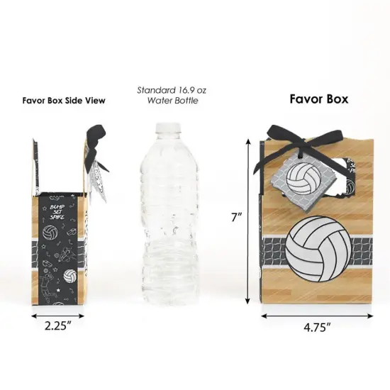 Big Dot of Happiness Bump, Set, Spike - Volleyball - Baby Shower or Birthday Party Favor Boxes - Set of 12 {4}