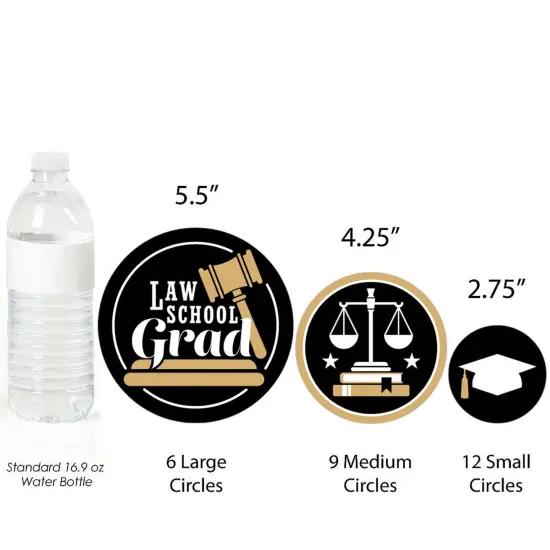 Big Dot of Happiness Law School Grad - Future Lawyer Graduation Party Giant Circle Confetti - Party Decorations - Large Confetti 27 Count {4}