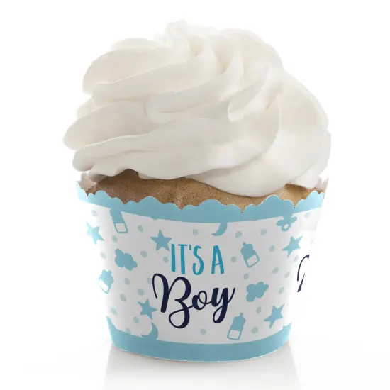 Big Dot of Happiness It's a Boy - Blue Baby Shower Decorations - Party Cupcake Wrappers - Set of 12 {1}