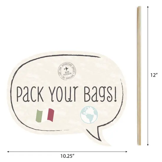 Big Dot of Happiness World Awaits - Travel Party Photo Booth Props Kit - 20 Count {7}