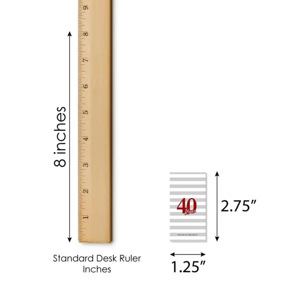 Big Dot of Happiness We Still Do - 40th Wedding Anniversary - Mini Candy Bar Wrapper Stickers - Anniversary Party Small Favors - 40 Count {6}