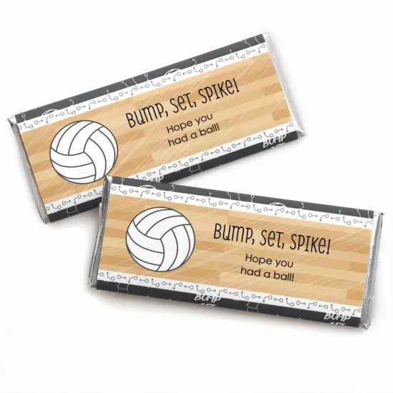 Big Dot of Happiness Bump, Set, Spike - Volleyball - Candy Bar Wrappers Baby Shower or Birthday Party Favors - Set of 24 {1}