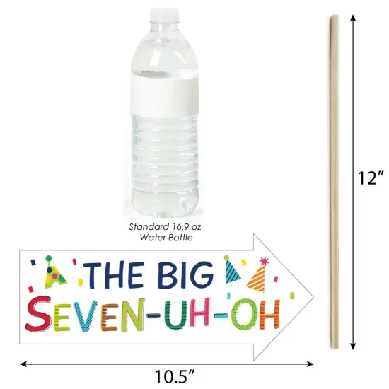 Big Dot of Happiness Funny 70th Birthday - Cheerful Happy Birthday - Colorful Seventieth Birthday Party Photo Booth Props Kit - 10 Piece {4}