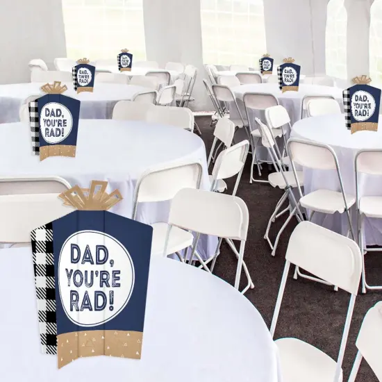 Big Dot of Happiness My Dad is Rad - Table Decorations - Father's Day Party Fold and Flare Centerpieces - 10 Count {6}
