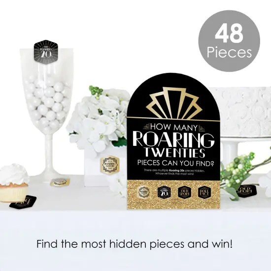 Big Dot of Happiness Roaring 20&rsquo;s - 1920s Art Deco Jazz Party Scavenger Hunt - 1 Stand and 48 Game Pieces - Hide and Find Game {3}