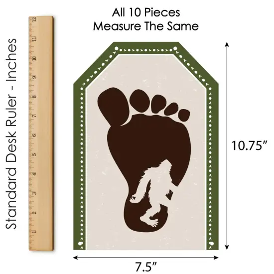 Big Dot of Happiness Sasquatch Crossing - Hanging Vertical Paper Door Banners - Bigfoot Party or Birthday Party Wall Decor Kit - Indoor Door Decor {7}