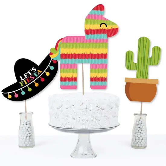 Big Dot of Happiness Let's Fiesta - Fiesta Party Centerpiece Sticks - Table Toppers - Set of 15 {4}