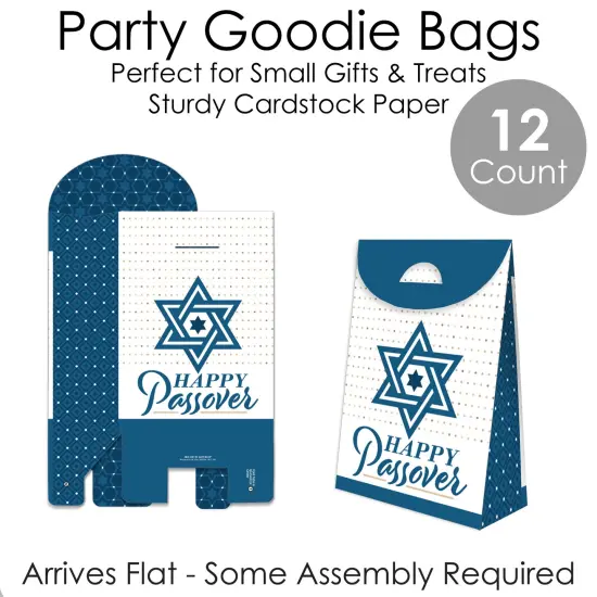 Big Dot of Happiness Happy Passover - Pesach Jewish Holiday Gift Favor Bags - Party Goodie Boxes - Set of 12 {7}