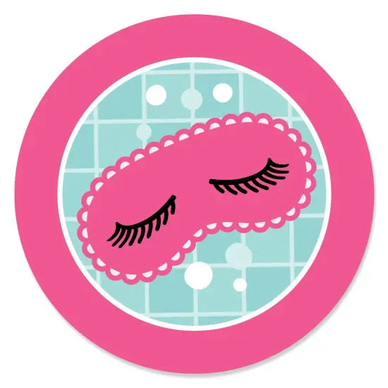 Big Dot of Happiness Spa Day - Girls Makeup Party Circle Sticker Labels - 24 Count {1}
