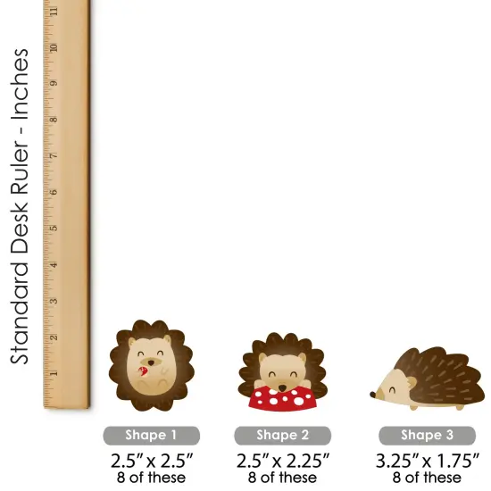 Big Dot of Happiness Forest Hedgehogs - DIY Shaped Woodland Birthday Party or Baby Shower Cut-Outs - 24 Count {6}