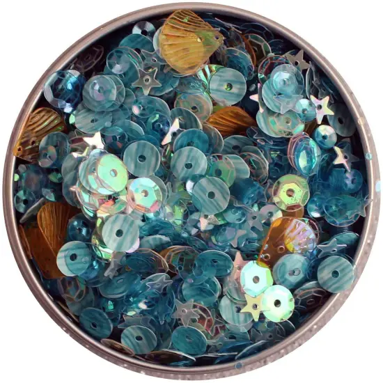 Buttons Galore 28 Lilac Lane Tin W/Sequins 40g-Seaside Holiday {2}