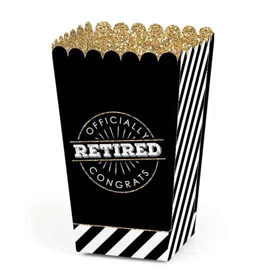 Big Dot of Happiness Happy Retirement - Retirement Party Favor Popcorn Treat Boxes - Set of 12 {1}
