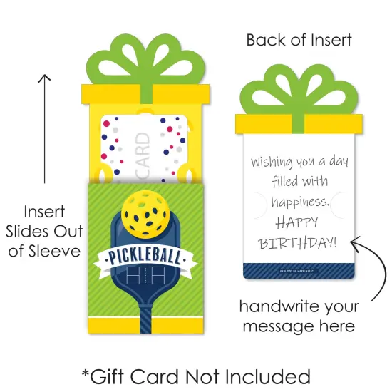 Big Dot of Happiness Let&rsquo;s Rally - Pickleball - Birthday or Retirement Party Money and Gift Card Sleeves - Nifty Gifty Card Holders - Set of 8 {7}