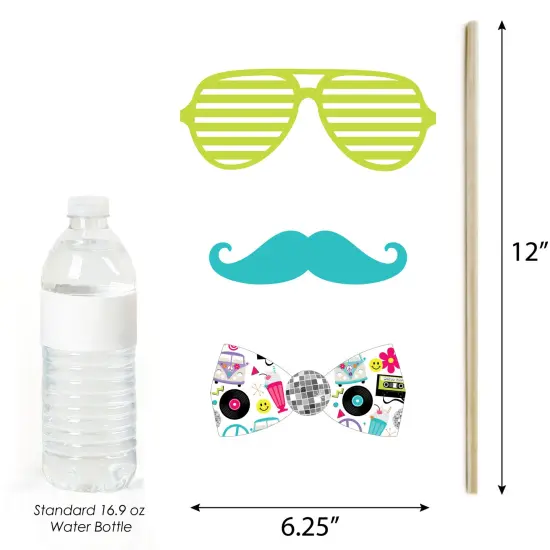 Big Dot of Happiness Through the Decades - 50s, 60s, 70s, 80s, and 90s Party Photo Booth Props Kit - 20 Count {6}