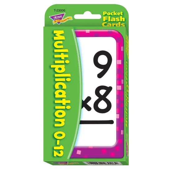 Multiplication 0-12 Pocket Flash Cards, 6 Packs {5}