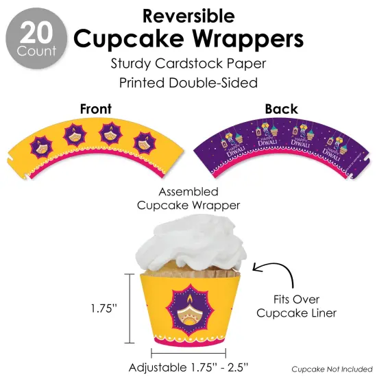 Big Dot of Happiness Happy Diwali - Festival of Lights Party Favors and Cupcake Kit - Fabulous Favor Party Pack - 100 Pieces {6}