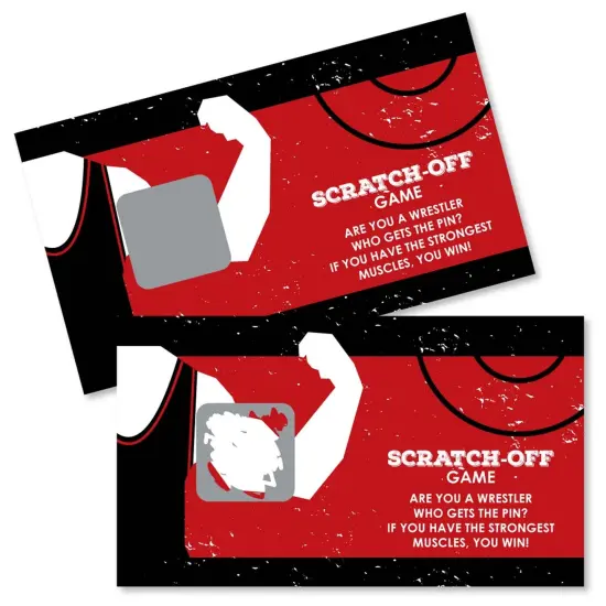 Big Dot of Happiness Own the Mat - Wrestling - Birthday Party or Wrestler Party Game Scratch Off Cards - 22 Count {1}