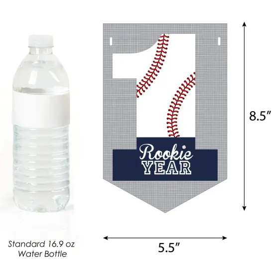 Big Dot of Happiness 1st Birthday Batter Up - Baseball - First Birthday Party Bunting Banner - Party Decorations - Happy 1st Birthday {3}