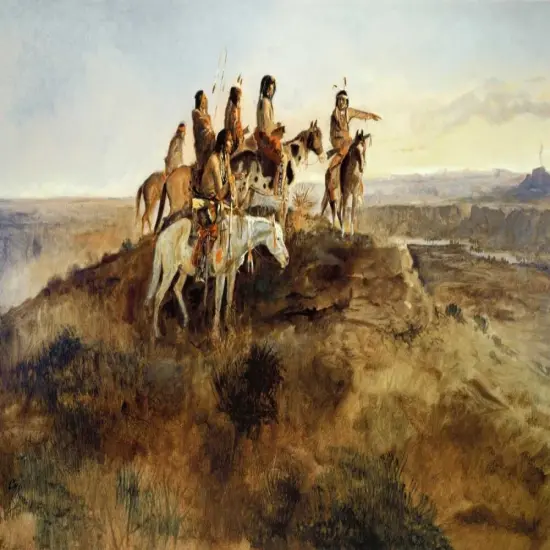 Signal Smoke Poster Print by Charles M. Russell - Item # VARPDX133245 {1}