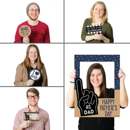 Big Dot of Happiness My Dad is Rad - Father's Day Selfie Photo Booth Picture Frame and Props - Printed on Sturdy Material {3}