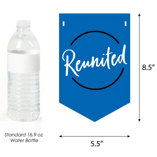 Big Dot of Happiness Reunited Blue - Royal Blue School Class Reunion Party Bunting Banner - Party Decorations - Class Reunion Welcome Back {3}