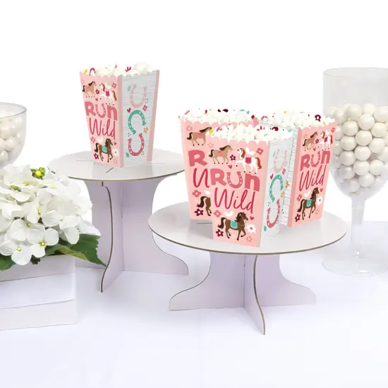 Big Dot of Happiness Run Wild Horses - Pony Birthday Party Favor Popcorn Treat Boxes - Set of 12 {4}