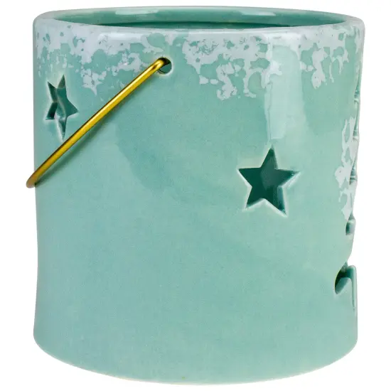 Northlight Pine Tree and Star Cutout Tea Light Christmas Candle Holder - 4.25" - Green {7}