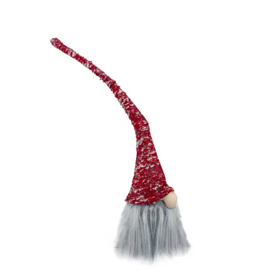 Northlight Lighted Christmas Gnome with Bendable Hat Figure - 18" - Red and Grey {4}
