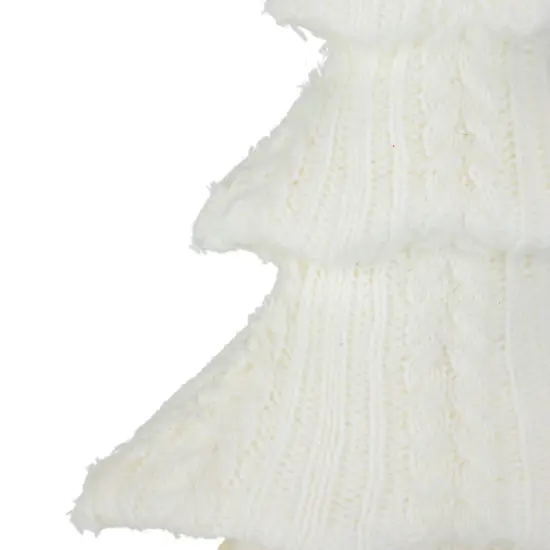 Northlight Cable Knit Christmas Tree Decoration - 16.75" - Cream Ivory {6}