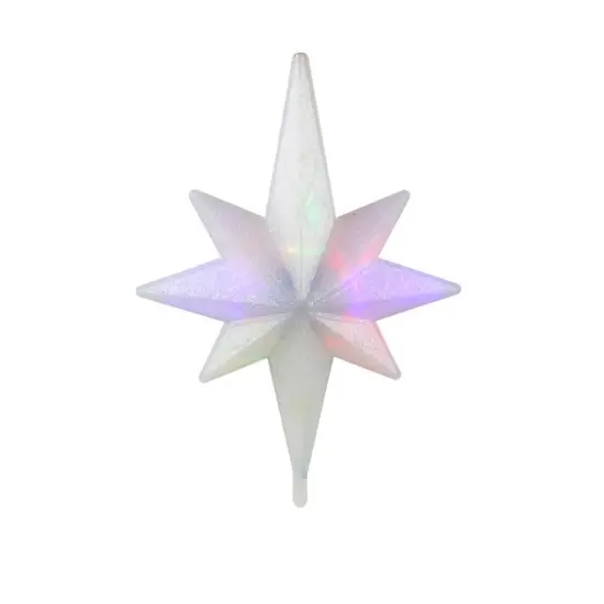 Brite Star 14.5" Winter Frost B/O Multi-Color LED Bethlehem Star Christmas Tree Topper {4}