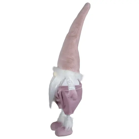 Northlight Bouncy Gnome Standing Christmas Figure Decoration - 20" - White and Pink {4}