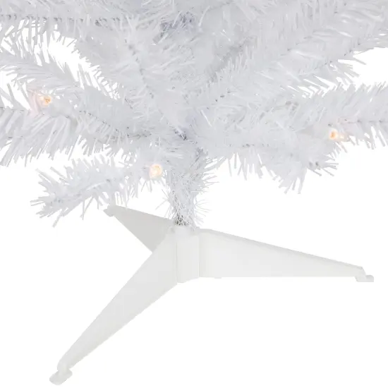 Northlight Pre-Lit Slim Woodbury White Pine Artificial Christmas Tree - 3' - Clear Lights {7}