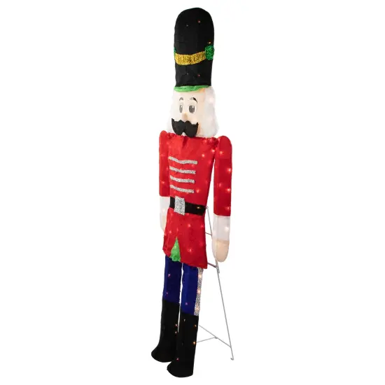 Northlight Lighted Toy Soldier Outdoor Christmas Decoration - 72" - Warm White Red {7}