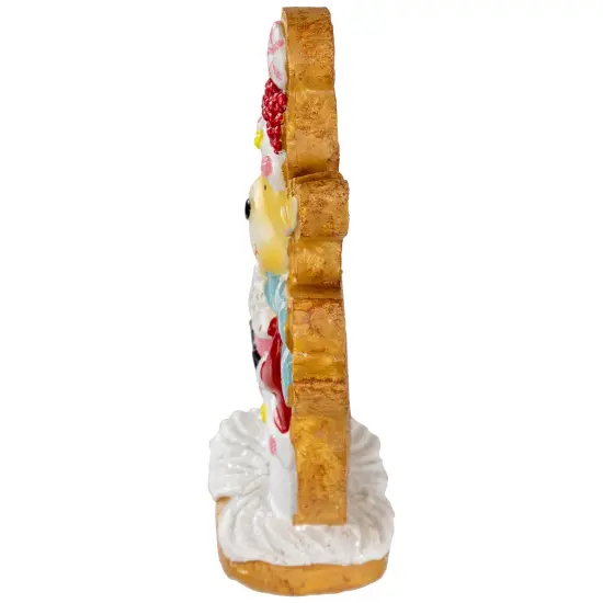 Northlight Gingerbread Reindeer with Cupcake Christmas Figurine - 7" White {7}