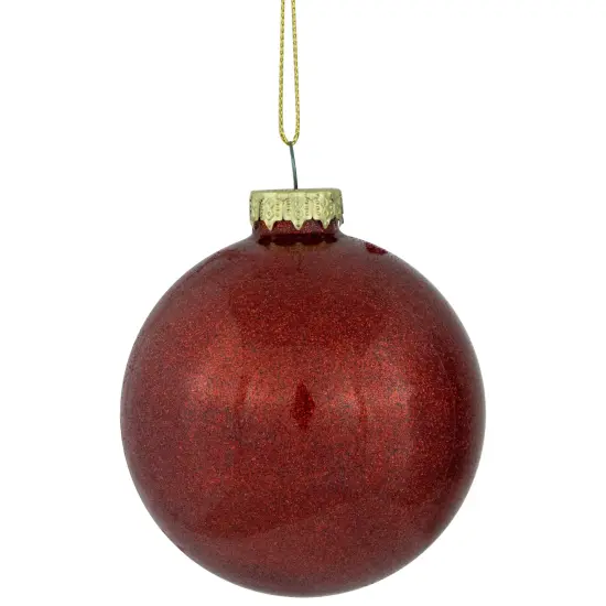 Northlight Shiny and Textured Glass Ball and Onion Christmas Ornaments - 3" (80mm) -Red - 9ct {6}