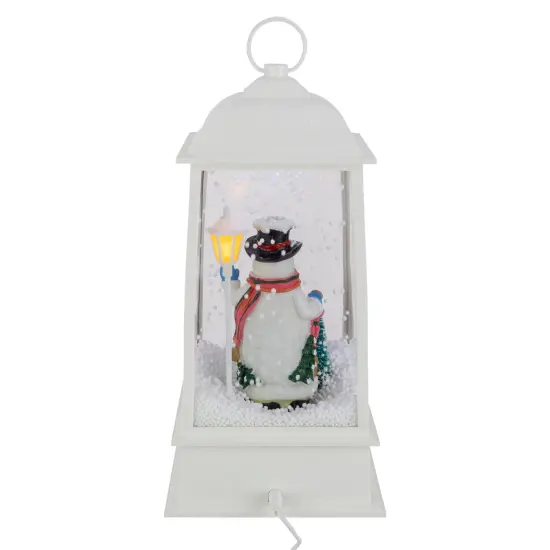 Northlight LED Lighted Musical Snowing Snowman Christmas Lantern - 13.5" White {4}