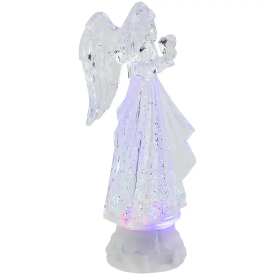 Northlight LED Lighted Acrylic Angel Christmas Snow Globe - 8.75" Clear {4}