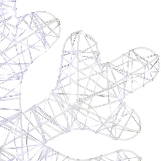 Northlight LED Lighted Twinkle Snowflake Outdoor Christmas Decoration - 23.5" - Cool White {6}